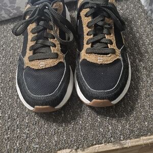 Stylish Black and Tan Women's Sneakers